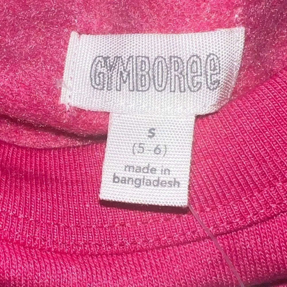 Gymboree Girls Pink Oh What Fun Graphic Sweatshirt Metallic Small NWT